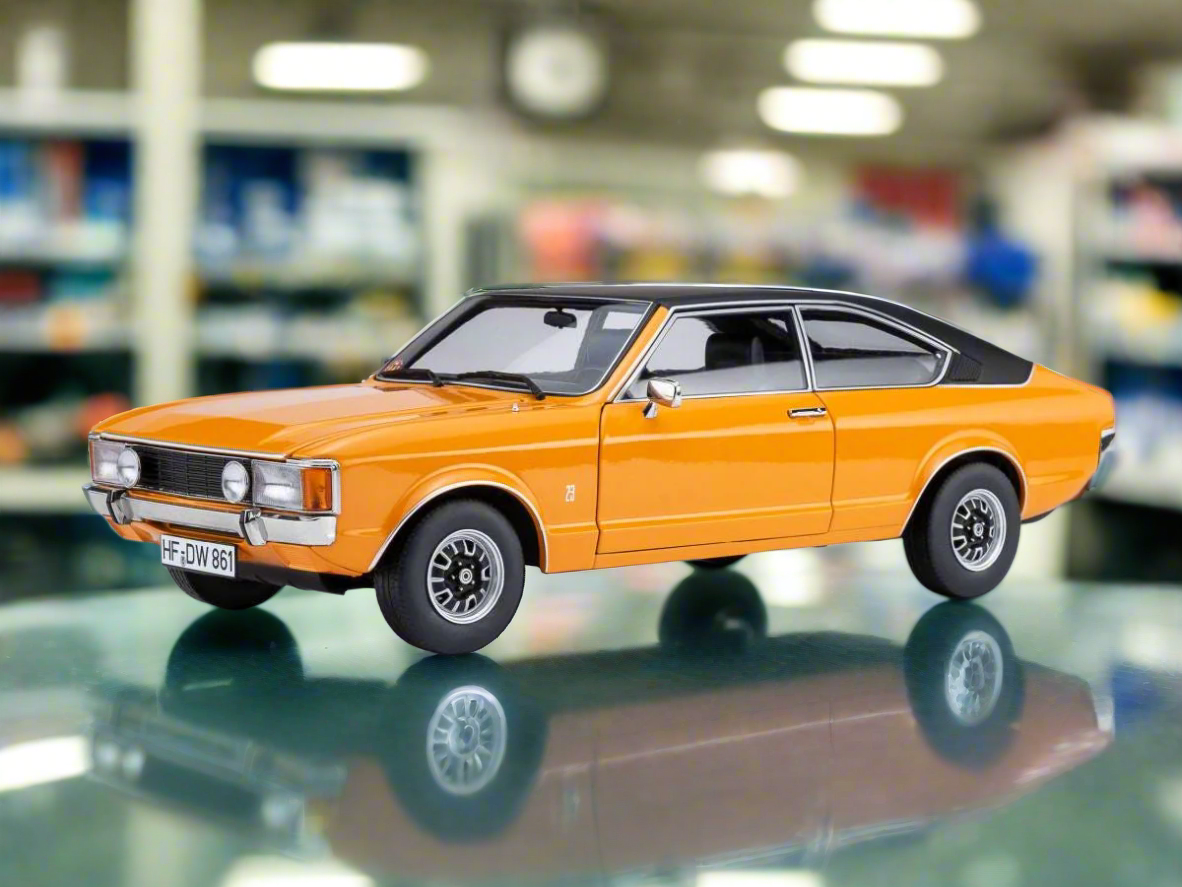 Ford Granada Consul Coupe GT 2.3 Signal Orange/Black Roof 1:18 Scale Touring Modelcars Diecast