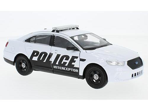 Ford Interceptor Police White Car 1:24 Scale Welly Diecast Model-Welly-Diecast Model Centre