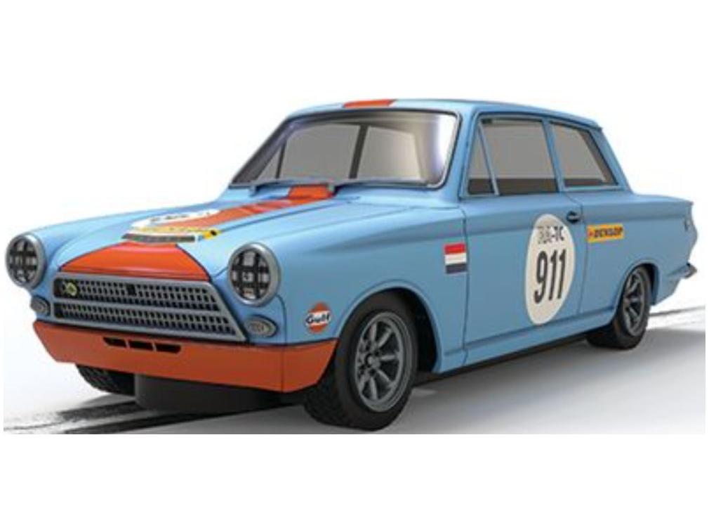 Ford Lotus Cortina Gulf Edition 1:32 Scale Scalextric Slot Racing Car-Scalextric-Diecast Model Centre
