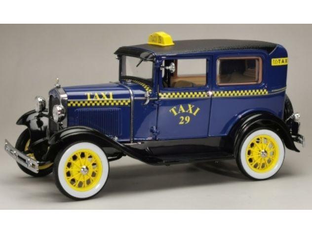 Ford Model A Tudor Blue Taxi 1931 1:18 Scale Sun Star Diecast Model-Sun Star-Diecast Model Centre