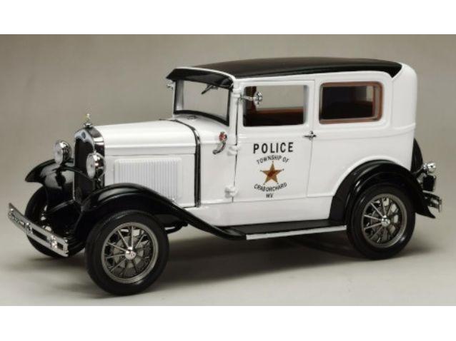 Ford Model A Tudor White West Virginia Police 1931 1:18 Scale Sun Star Diecast Model-Sun Star-Diecast Model Centre