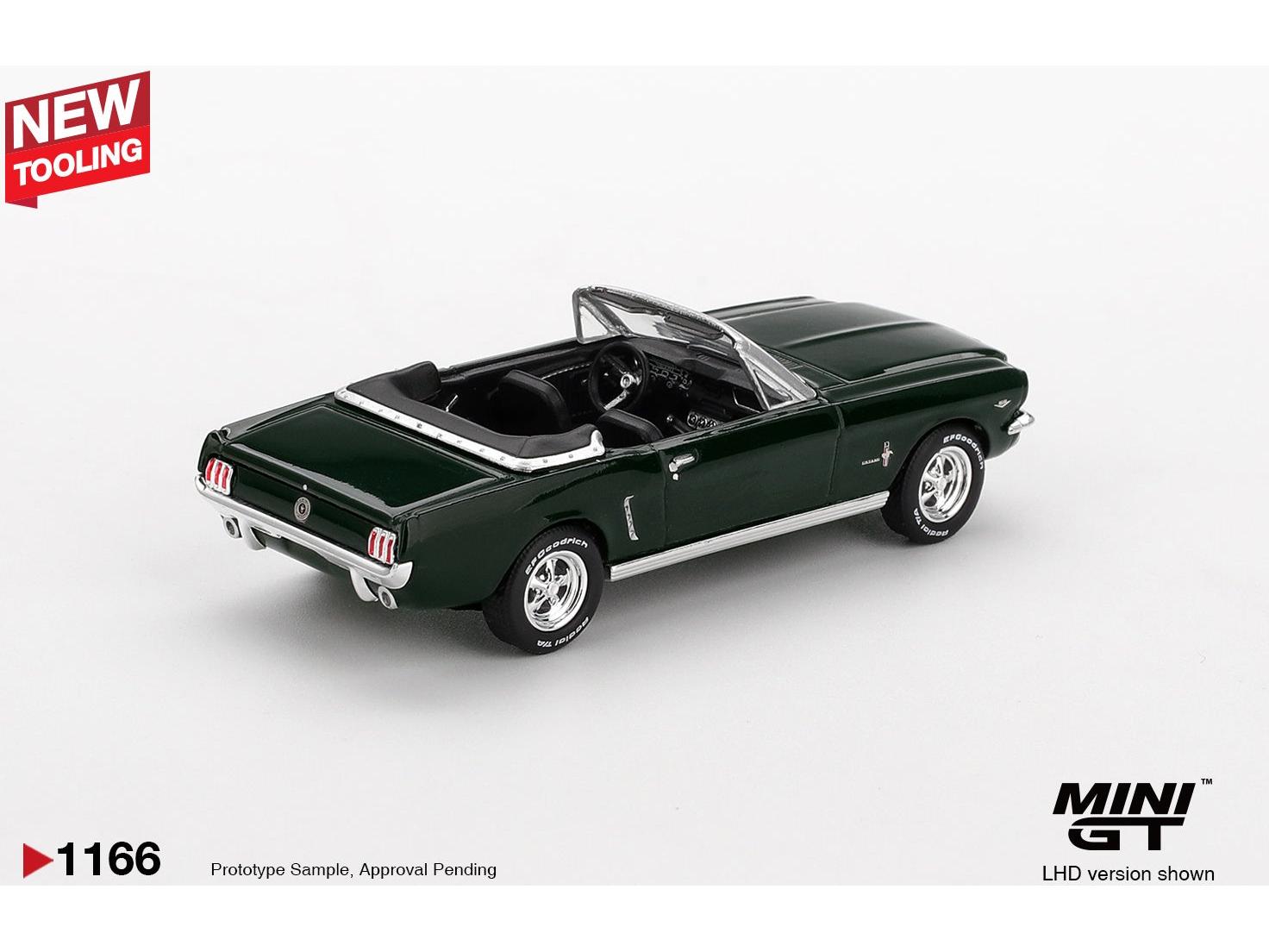 Ford Mustang Convertible 1964 Highland Green (LHD) 1:64 Scale Diecast Model Car – MINI GT-MINI GT-Diecast Model Centre