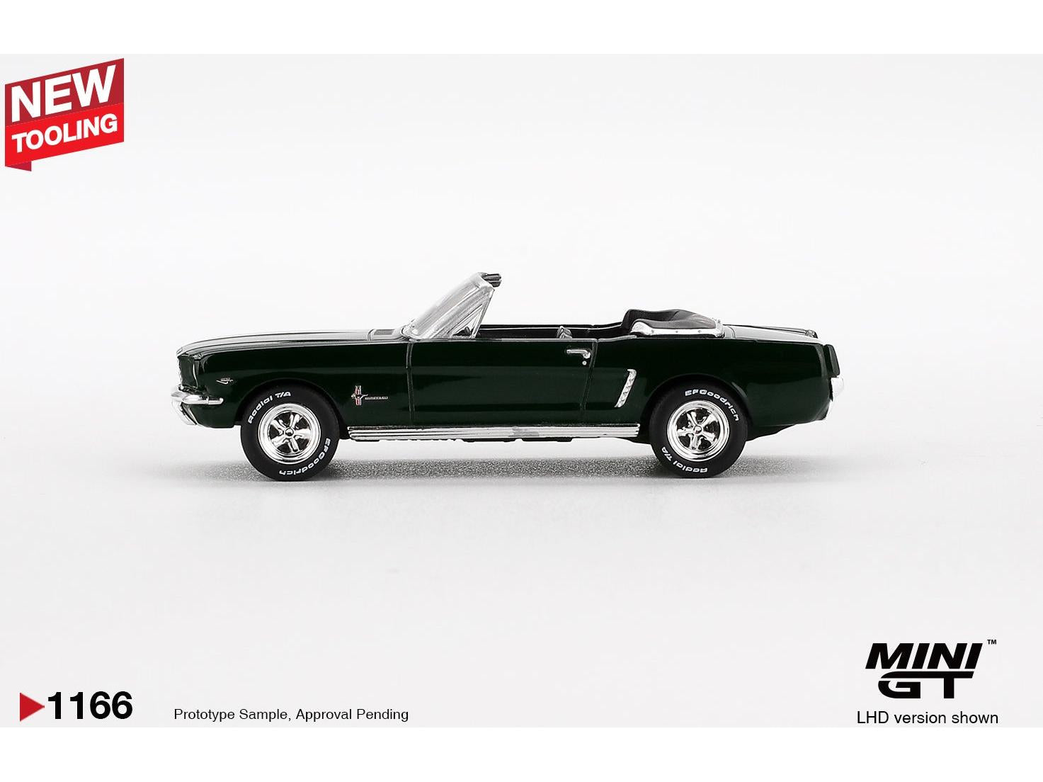 Ford Mustang Convertible 1964 Highland Green (LHD) 1:64 Scale Diecast Model Car – MINI GT-MINI GT-Diecast Model Centre