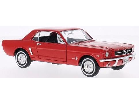 Ford Mustang Coupe 1964 Red 1:24 Scale Welly Diecast Model-Welly-Diecast Model Centre