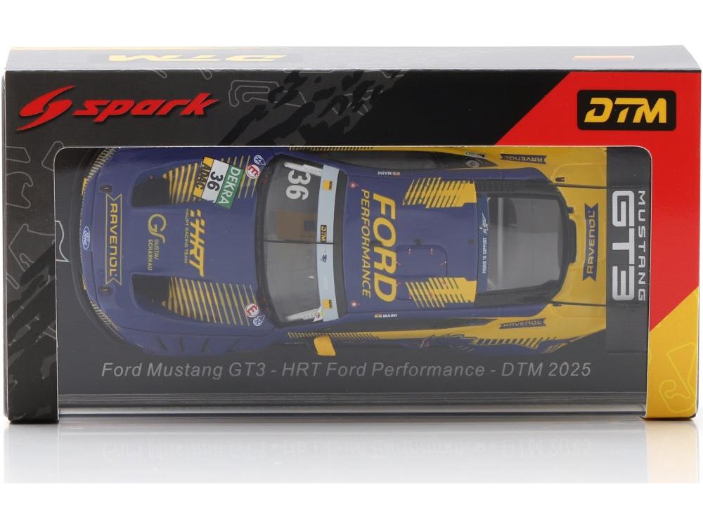 Ford Mustang GT3 HRT Ford Performance #36 DTM 2025 Arjun Maini Limited 300pcs 1:43 Scale Resin Car – Spark-Spark-Diecast Model Centre