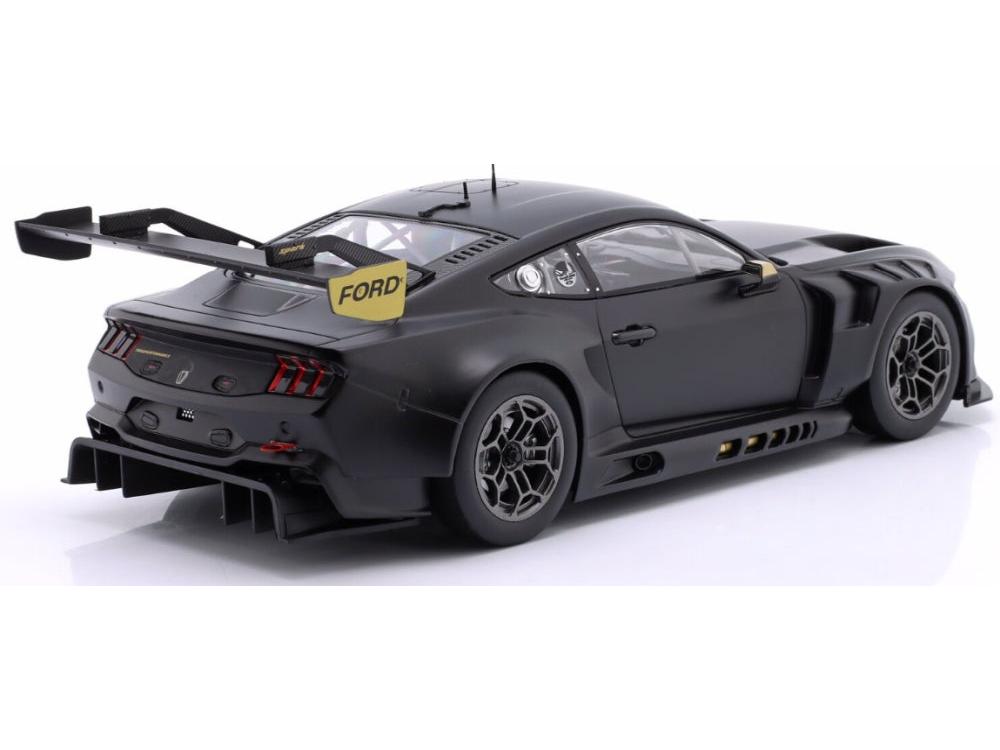 Ford Mustang GT3 Racing Spec Plain Body Version 2024 Dull Black 1:18 Scale Diecast Car – IXO-IXO-Diecast Model Centre