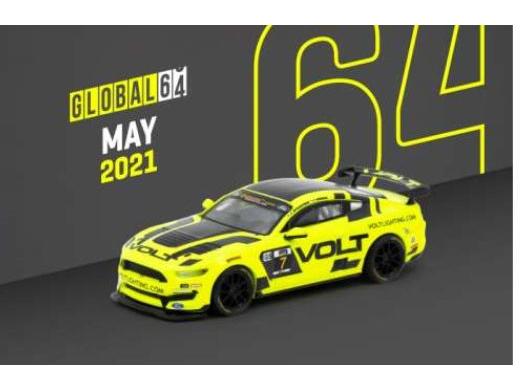 Ford Mustang GT4 'IMSA2018' Yellow/Black 1:64 Scale Tarmac Works Diecast Model-Tarmac Works-Diecast Model Centre