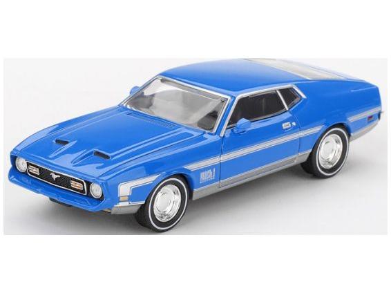 Ford Mustang Mach 1 Grabber Blue (LHD) 1:64 Scale Diecast Model Car – MINI GT-MINI GT-Diecast Model Centre