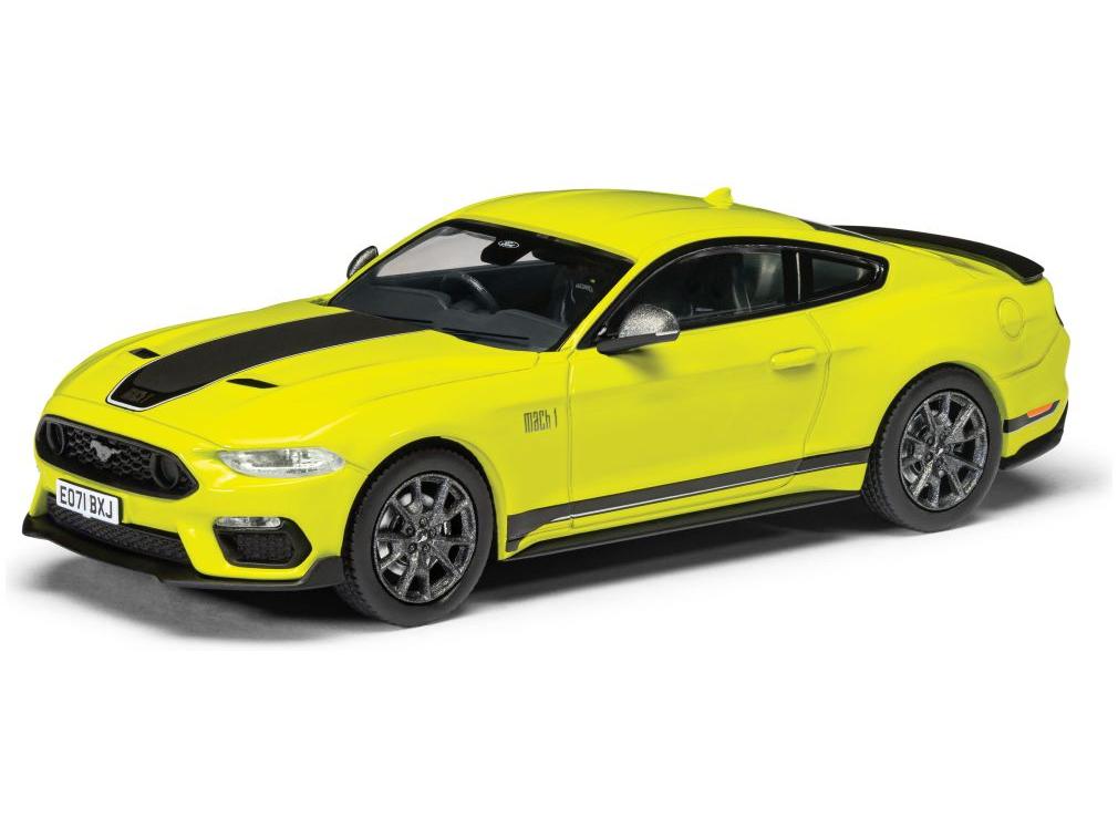 Ford Mustang Mk6 Mach 1 Grabber Yellow 1:43 Scale Corgi Vanguards Diecast Model-Corgi-Diecast Model Centre