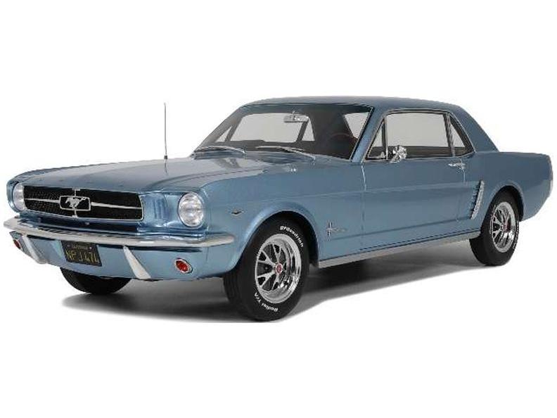 Ford Mustang V8 Hard Top 1965 Silver Blue Pony 1:12 Scale OttOmobile Diecast Model-OttOmobile-Diecast Model Centre