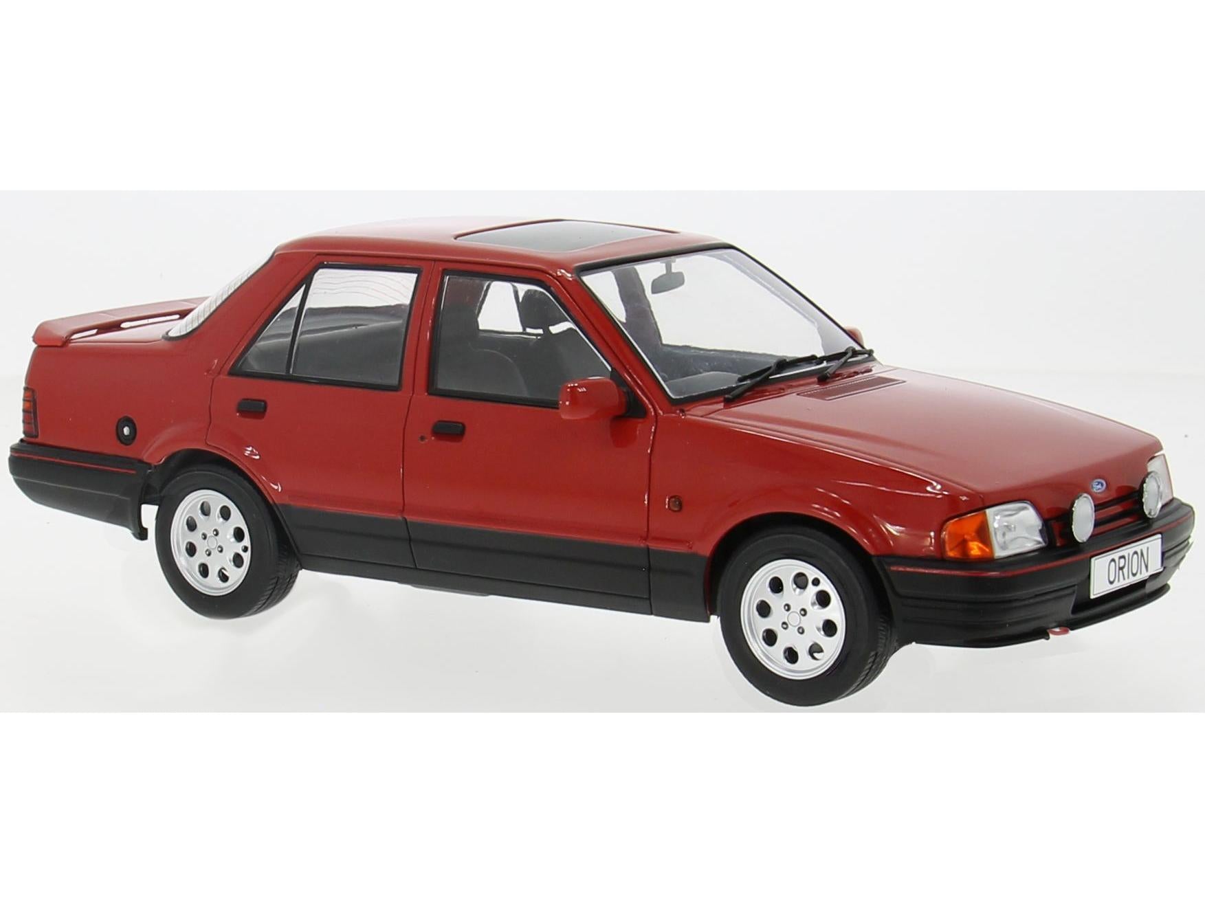 Ford Orion Mk2 Ghia Red RHD w/Pepperpot Alloys (UK Exclusive 500pcs) 1:18 Scale Diecast Model Car – Model Car Group-Model Car Group-Diecast Model Centre