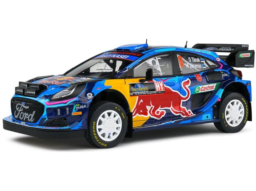 Ford Puma Rally1 Hybrid #8 Winner Rally Sweden Tanak/Järveoja 1:18 Scale Model Car