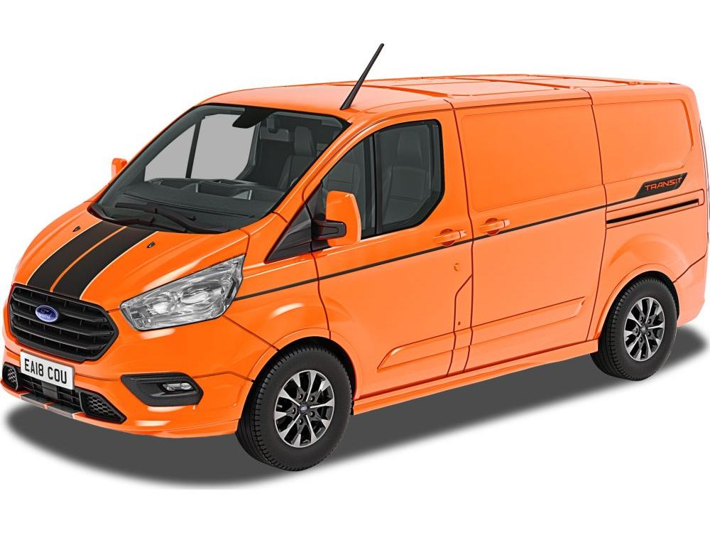 Ford Transit Custom Sport Orange Glow 1:43 Scale Corgi Vanguards Diecast Model-Corgi-Diecast Model Centre