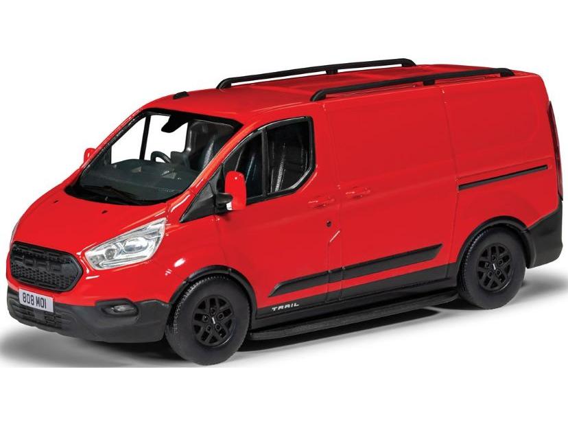 Ford Transit Custom Trail Race Red 1:43 Scale Corgi Vanguards Diecast Model-Corgi-Diecast Model Centre