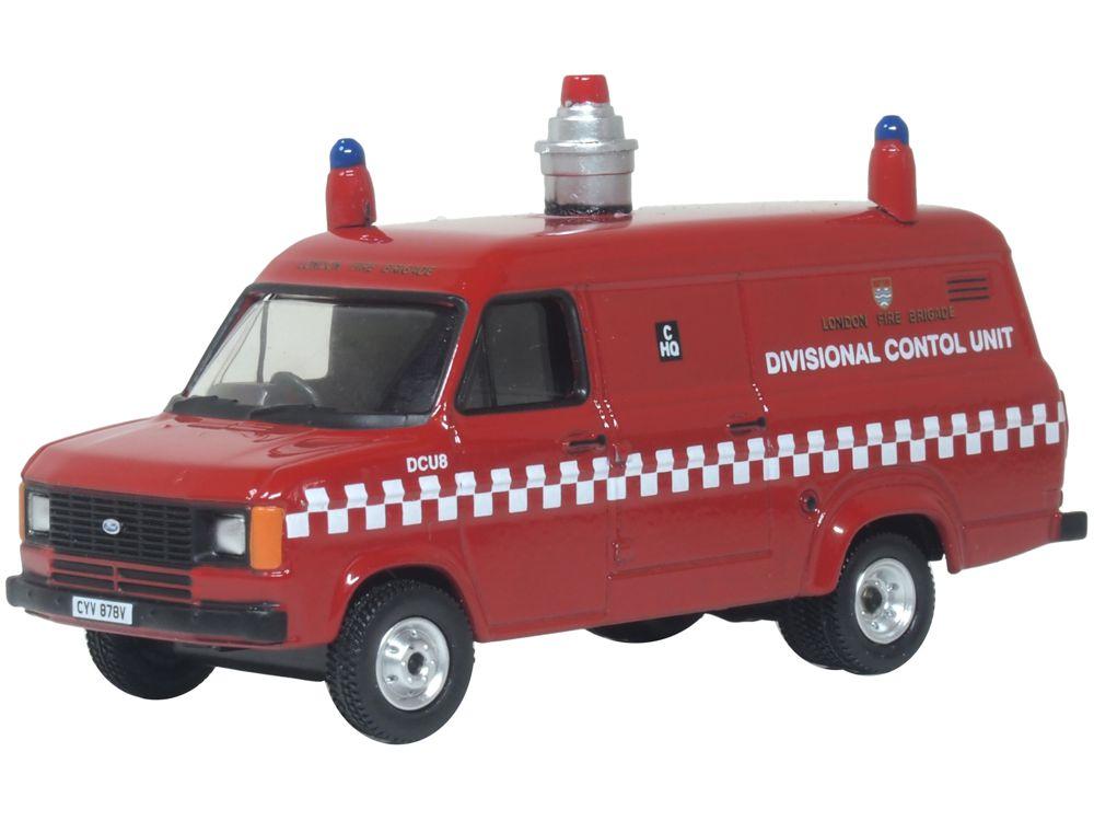 Ford Transit Mk2 London Fire Brigade DCU 1:76 Scale Oxford Diecast Model Van-Oxford Diecast-Diecast Model Centre
