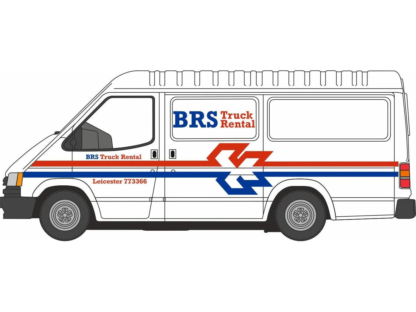 Ford Transit Mk3 BRS Truck Rental 1:76 Scale Diecast Van – Oxford Diecast-Oxford Diecast-Diecast Model Centre