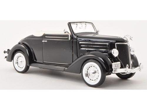 Ford de Luxe 1936 Black 1:24 Scale Welly Diecast Model-Welly-Diecast Model Centre