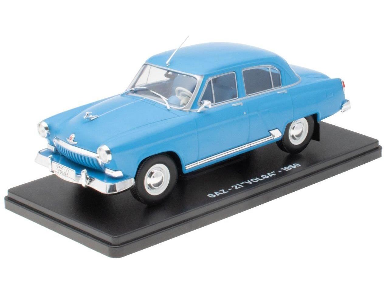 Gaz 21 'Volga' 1959 Blue 1:24 Scale Unbranded Diecast Model Car-Unbranded-Diecast Model Centre