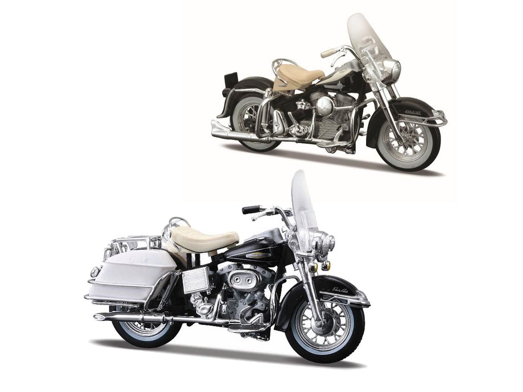 Harley-Davidson Decade Duos 1960's 1:18 Scale Maisto Diecast Model Motorbikes-Maisto-Diecast Model Centre