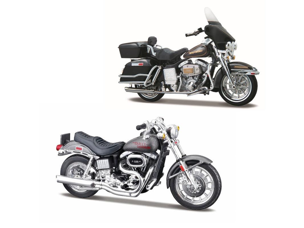 Harley-Davidson Decade Duos 1970's 1:18 Scale Maisto Diecast Model Motorbikes-Maisto-Diecast Model Centre
