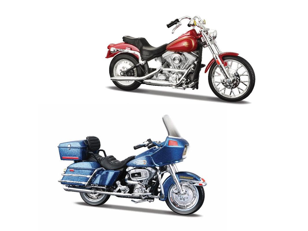 Harley-Davidson Decade Duos 1980's 1:18 Scale Maisto Diecast Model Motorbikes-Maisto-Diecast Model Centre