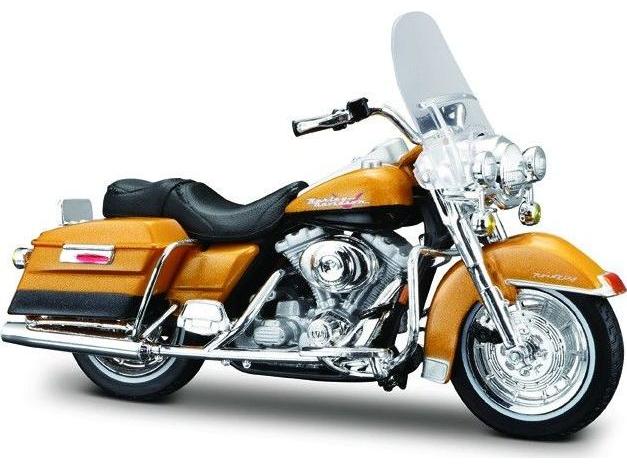 Harley-Davidson FLHR Road King 1999 Gold/ Black 1:18 Scale Maisto Diecast Model-Maisto-Diecast Model Centre