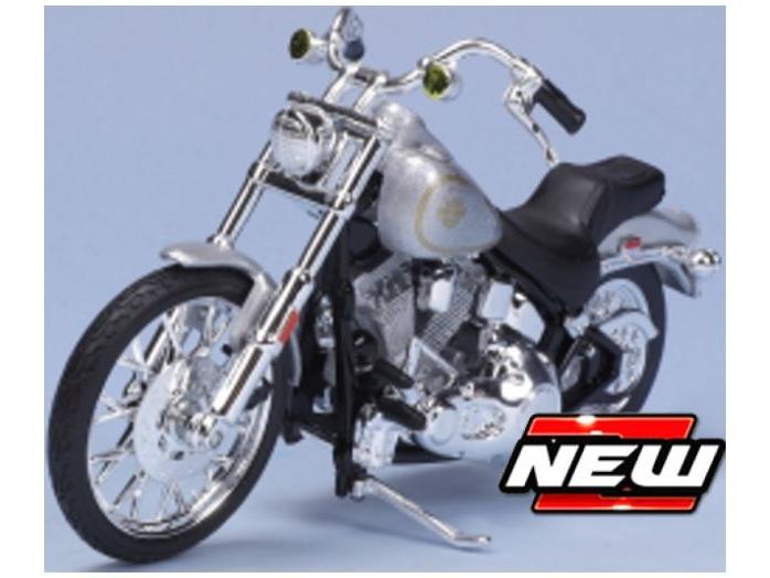 Harley-Davidson FXST Softail 1984 Silver 1:18 Scale Maisto Diecast Model-Maisto-Diecast Model Centre