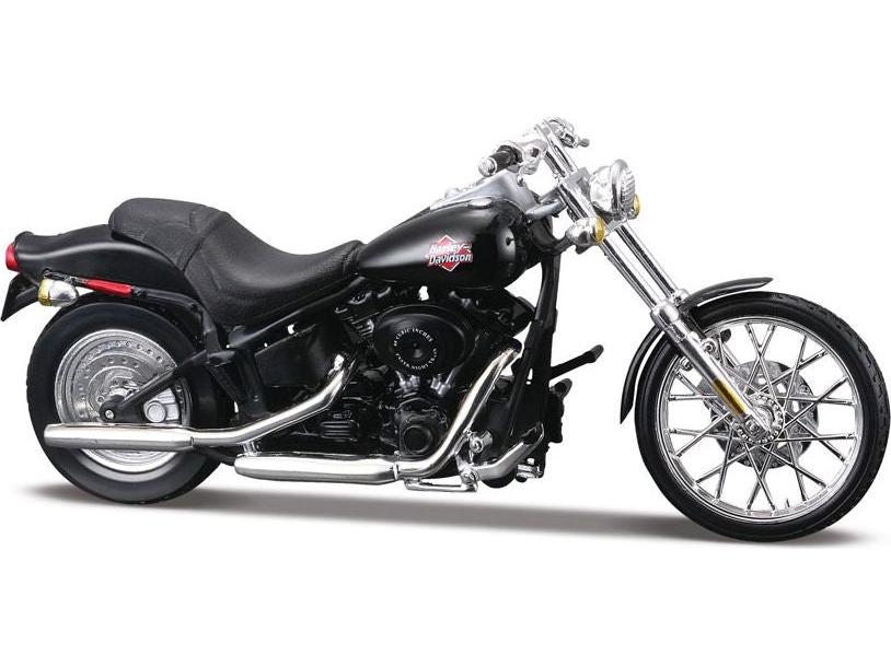 Harley-Davidson FXSTB Night Train 2002 Black 1:18 Scale Maisto Diecast Model-Maisto-Diecast Model Centre