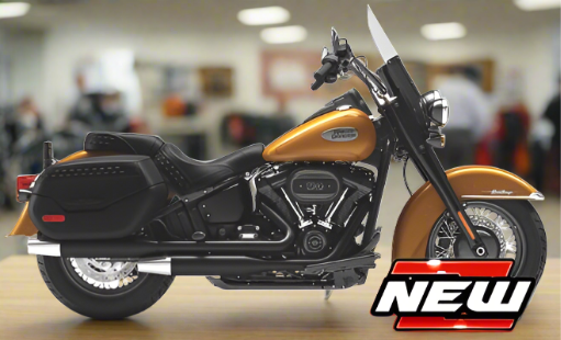Harley-Davidson Heritage Classic 2023 Orange - 1:18 Scale Motorbike Model
