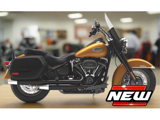 Harley-Davidson Heritage Classic 2023 Orange 1:18 Scale Motorcycle Model