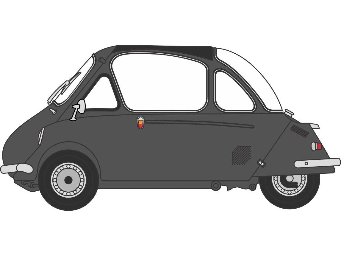 Heinkel Kabine Troy Grey - 1:18 Scale Diecast Model Car-Oxford Diecast-Diecast Model Centre