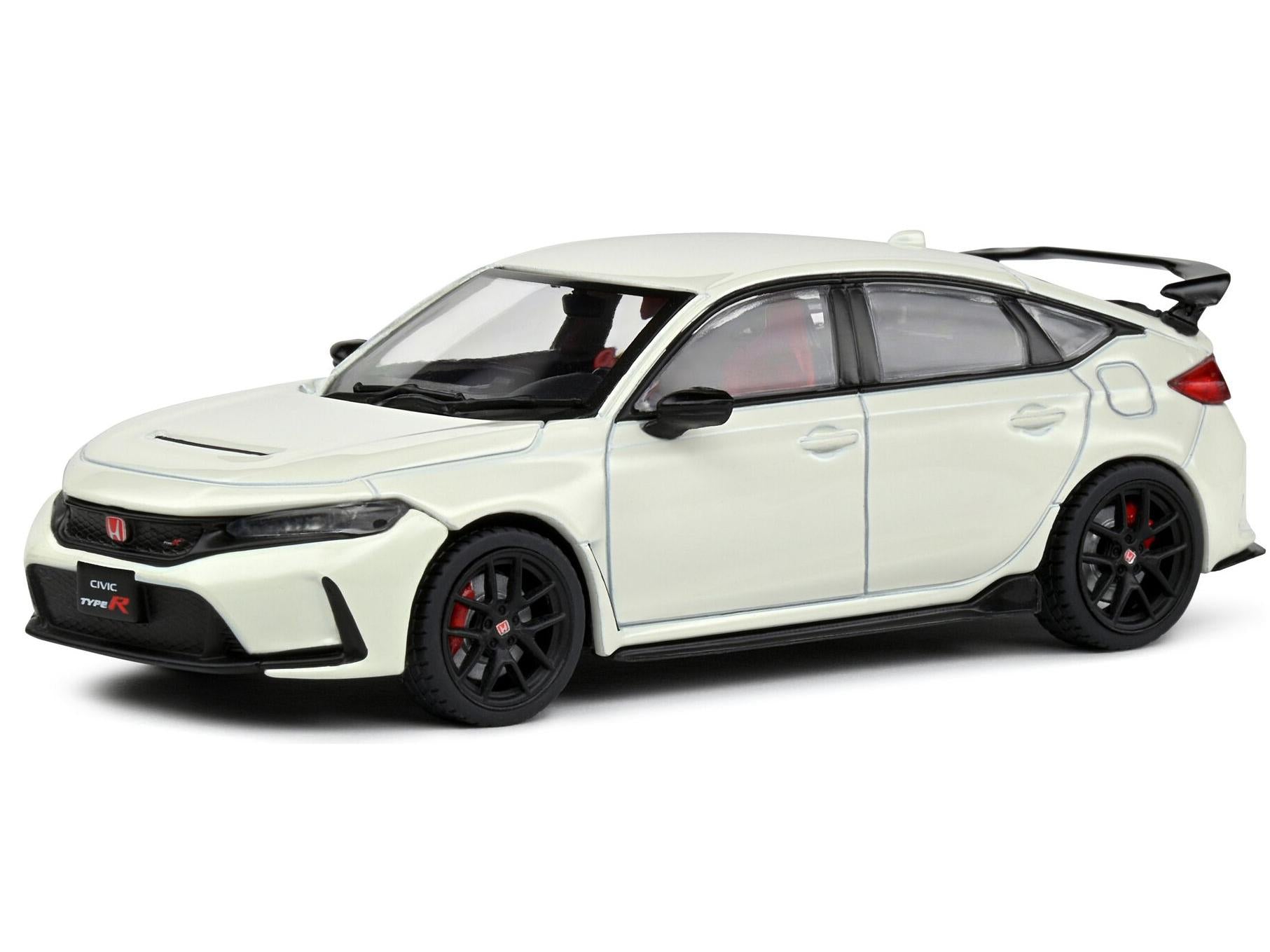 Honda Civic Type R 2022 White 1:43 Scale Solido Diecast Model-Solido-Diecast Model Centre