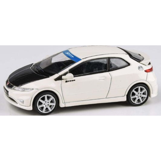 Honda Civic Type R FN2 2007 White w/carbon bonnet - 1:64 Scale Diecast Model Car-Paragon-Diecast Model Centre