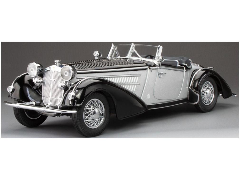 Horch 855 Roadster Black/Silver 1939 1:18 Scale Sun Star Diecast