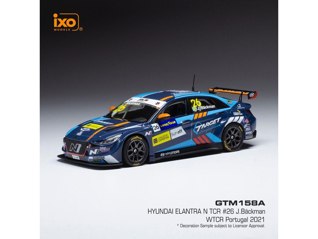 Hyundai Elantra N TCR #26 Target Comp WTCR Portugal 2021 J.Backman 1:43 Scale IXO Diecast Model Car-IXO-Diecast Model Centre