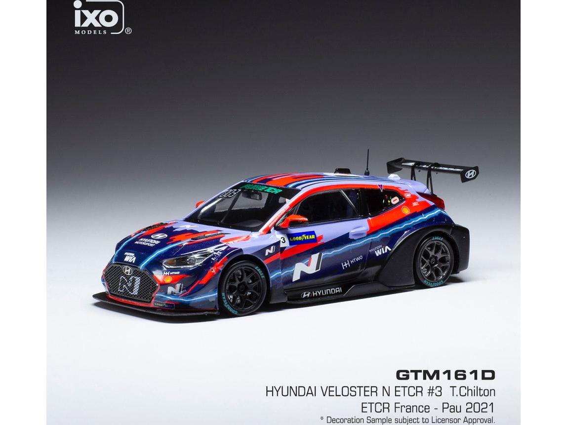 Hyundai Veloster N ETCR #3 Hyundai Motorsport N ETCR Pau 2021 T.Chilton 1:43 Scale IXO Diecast Model Car-IXO-Diecast Model Centre