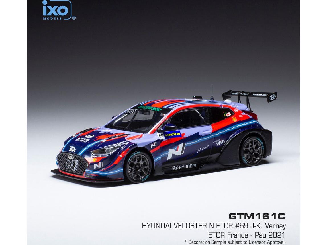 Hyundai Veloster N ETCR #69 Hyundai Motorsport N ETCR Pau 2021 J-K.Vernay 1:43 Scale IXO Diecast Model Car-IXO-Diecast Model Centre