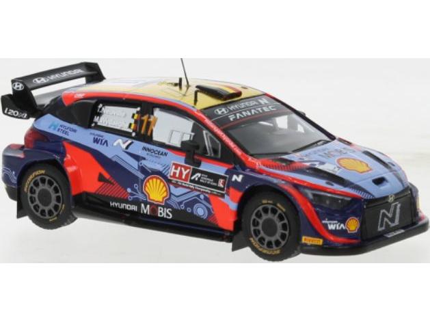 Hyundai i20 N Rally1 #11 WRC Rally Acropolis 2022 T.Neuville/M.Wydaeghe 1:43 Scale IXO Diecast Model Car-IXO-Diecast Model Centre