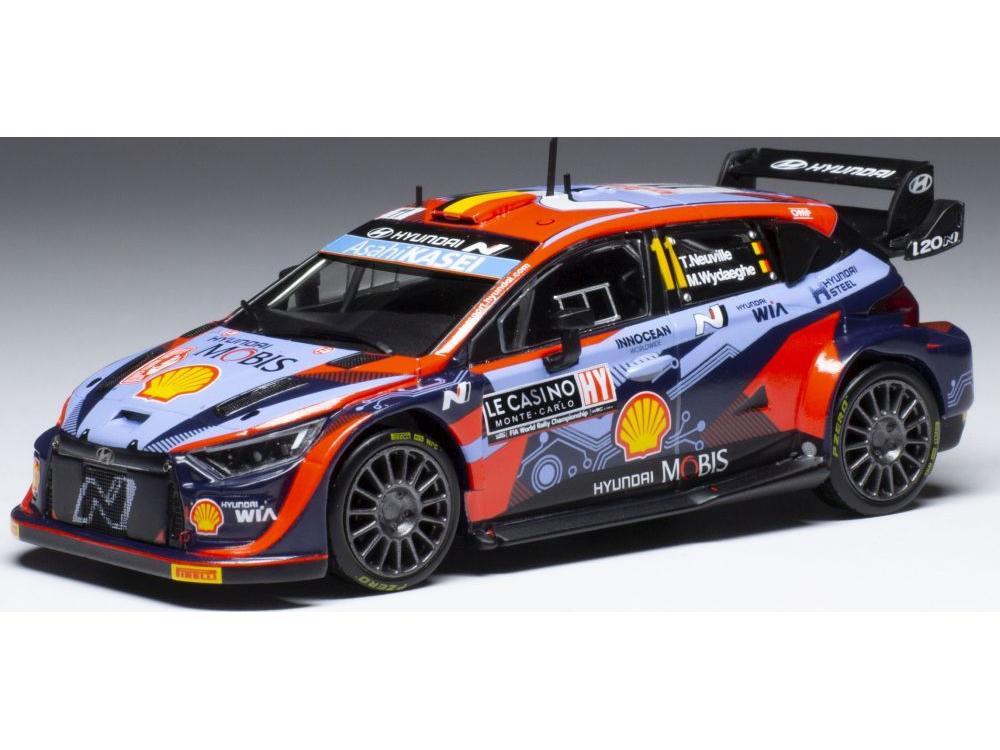 Hyundai i20 N Rally1 #11 WRC Rally Monte Carlo 2022 T.Neuville/M.Wydaeghe 1:43 Scale IXO Diecast Model Car-IXO-Diecast Model Centre