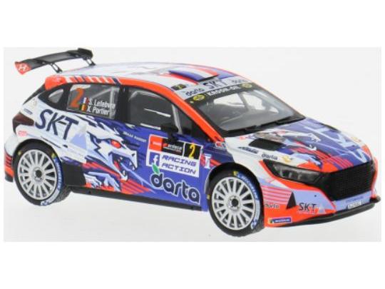 Hyundai i20 N Rally2 Rally WM Rally Ypres 2024 #2 S.Lefebvre/X.Portier 1:43 Scale IXO Diecast Model Car-IXO-Diecast Model Centre