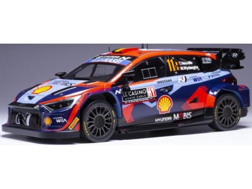 Hyundai i20 N WRC1 #11 T.Neuville/M.Wydaeghe Rally Monte Carlo 2023 1:18 Scale Diecast Model-IXO-Diecast Model Centre