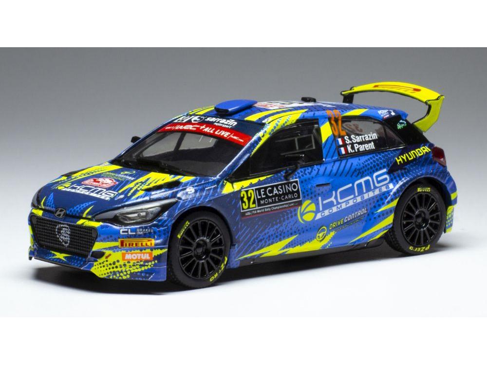 Hyundai i20 R5 #32 Rallye Monte Carlo 2020 S.Sarrazin/K.Parent 1:43 Scale IXO Diecast Model Car-IXO-Diecast Model Centre