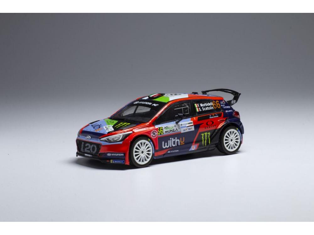 Hyundai i20 R5 #66 WRC Rallye Monza 2020 F.Morbidelli/S.Scattolin 1:43 Scale IXO Diecast Model Car-IXO-Diecast Model Centre