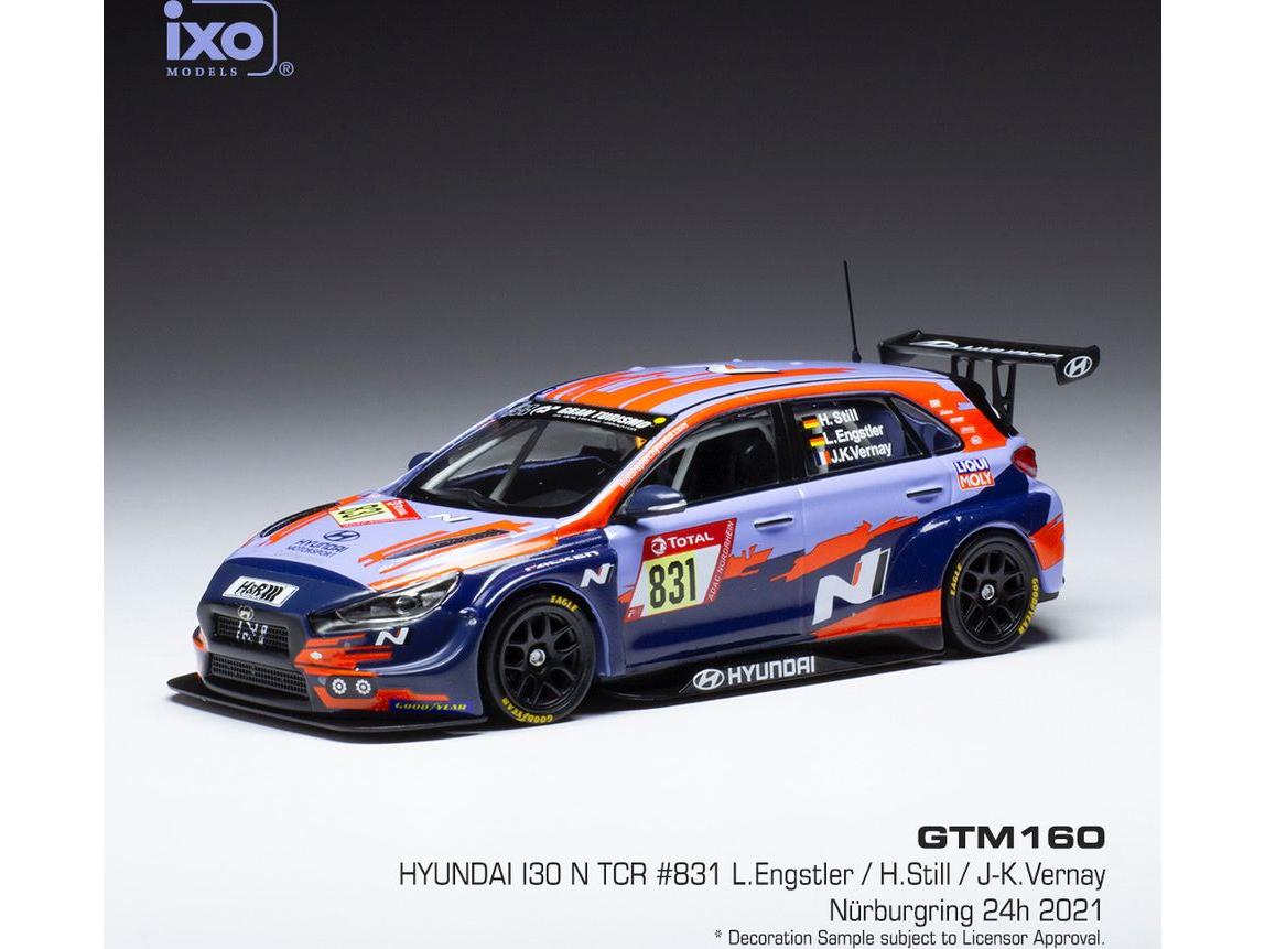 Hyundai i30 N TCR #831 24h Nurburgring 2021 L.Engstler/H.Still/J-K.Vernay 1:43 Scale IXO Diecast Model Car-IXO-Diecast Model Centre