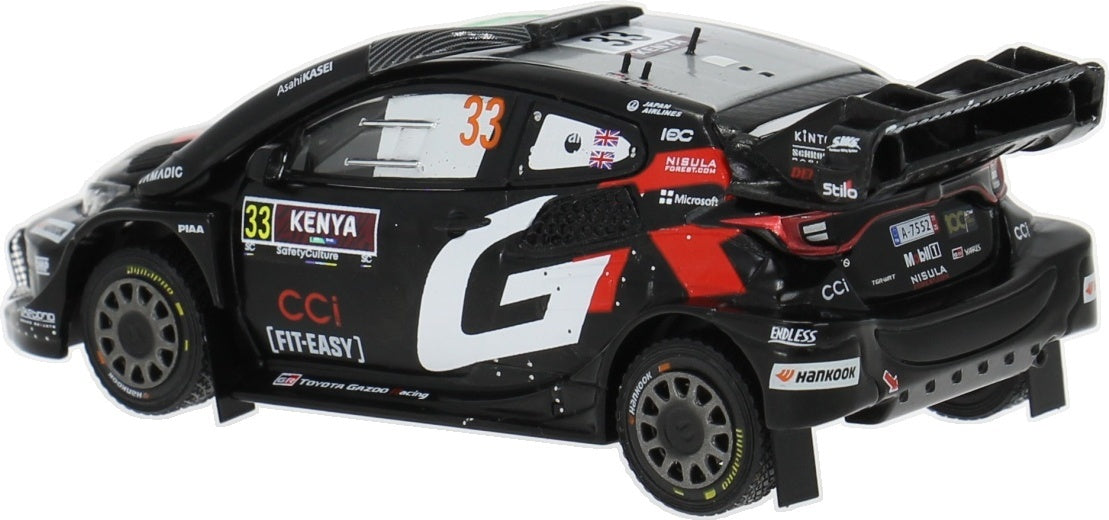 Toyota GR Yaris Rally1 Safari Rallye Kenya 2025 #33 E.Evans/S.Martin Miniature IXO en métal moulé sous pression à l'échelle 1:43