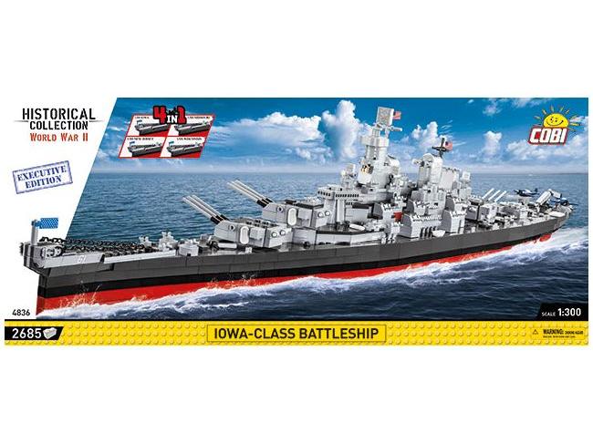 Iowa Class Battleship Executive Edition WWII (2685 pcs) Cobi Brick Build Kit-Cobi-Diecast Model Centre