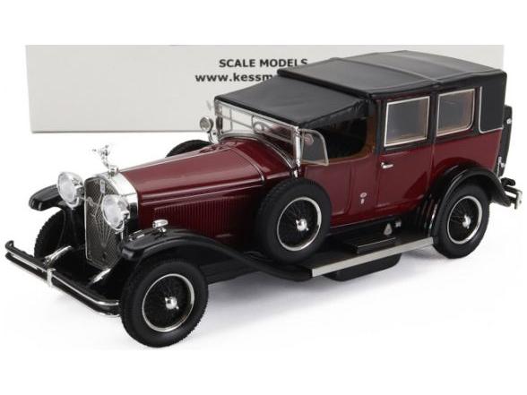 Isotta Fraschini Tipo 8A Landaulet Sala Semi Convertible Open 1924 Burgundy 1:43 Scale Kess Resin Model-Kess-Diecast Model Centre