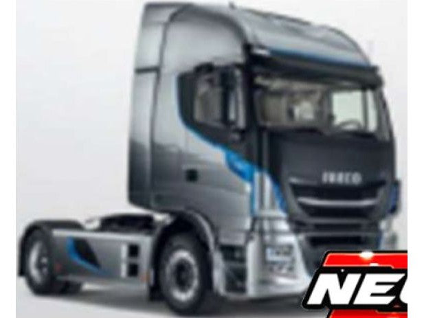 Iveco S-WAY 570 silver/black - 1:43 Scale Model Truck-Bburago-Diecast Model Centre