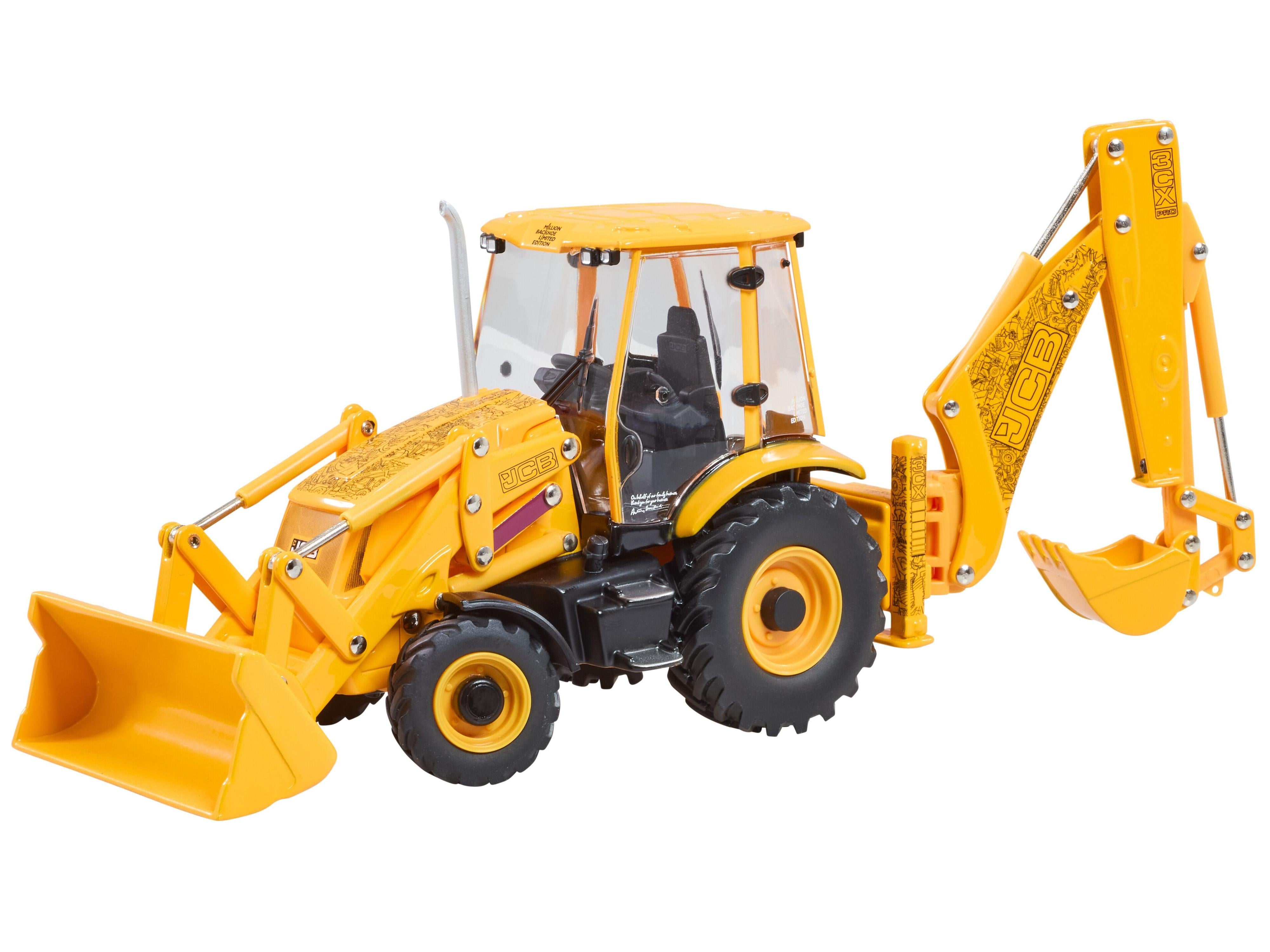 JCB Millionth Backhoe Loader Ltd Ed 2500pcs 1:32 Scale Britains Diecast Tractor-Britains-Diecast Model Centre