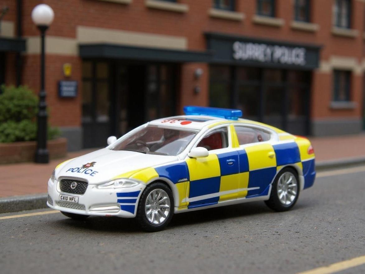 Jaguar XF Surrey Police 1:76 Scale Oxford Diecast Model (Damaged Case Top)